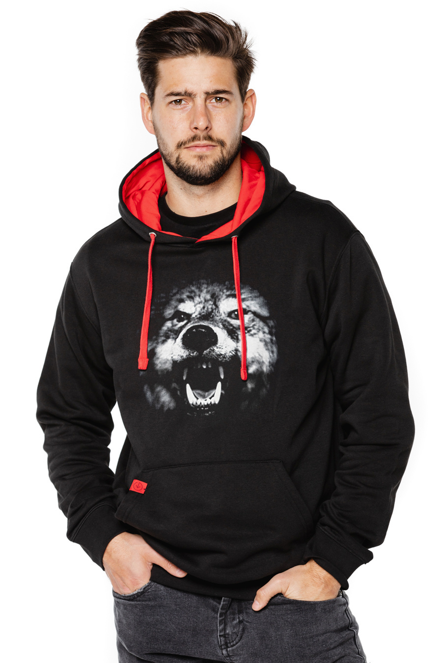 Mikina s klokaní kapsou Underworld unisex Wolf vel XXL