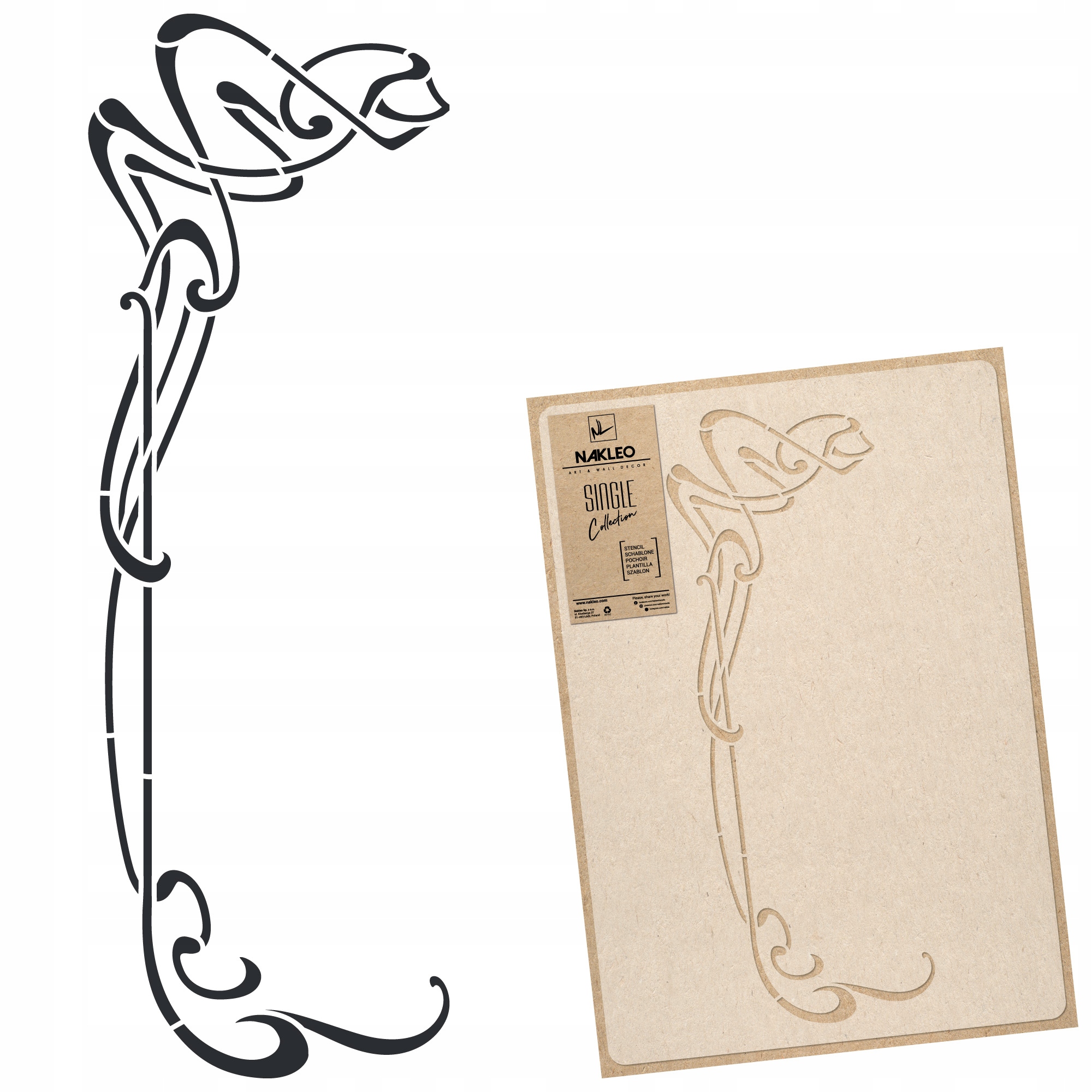 SZABLON MALARSKI / 59x95cm / ORNAMENT SECESJA #1