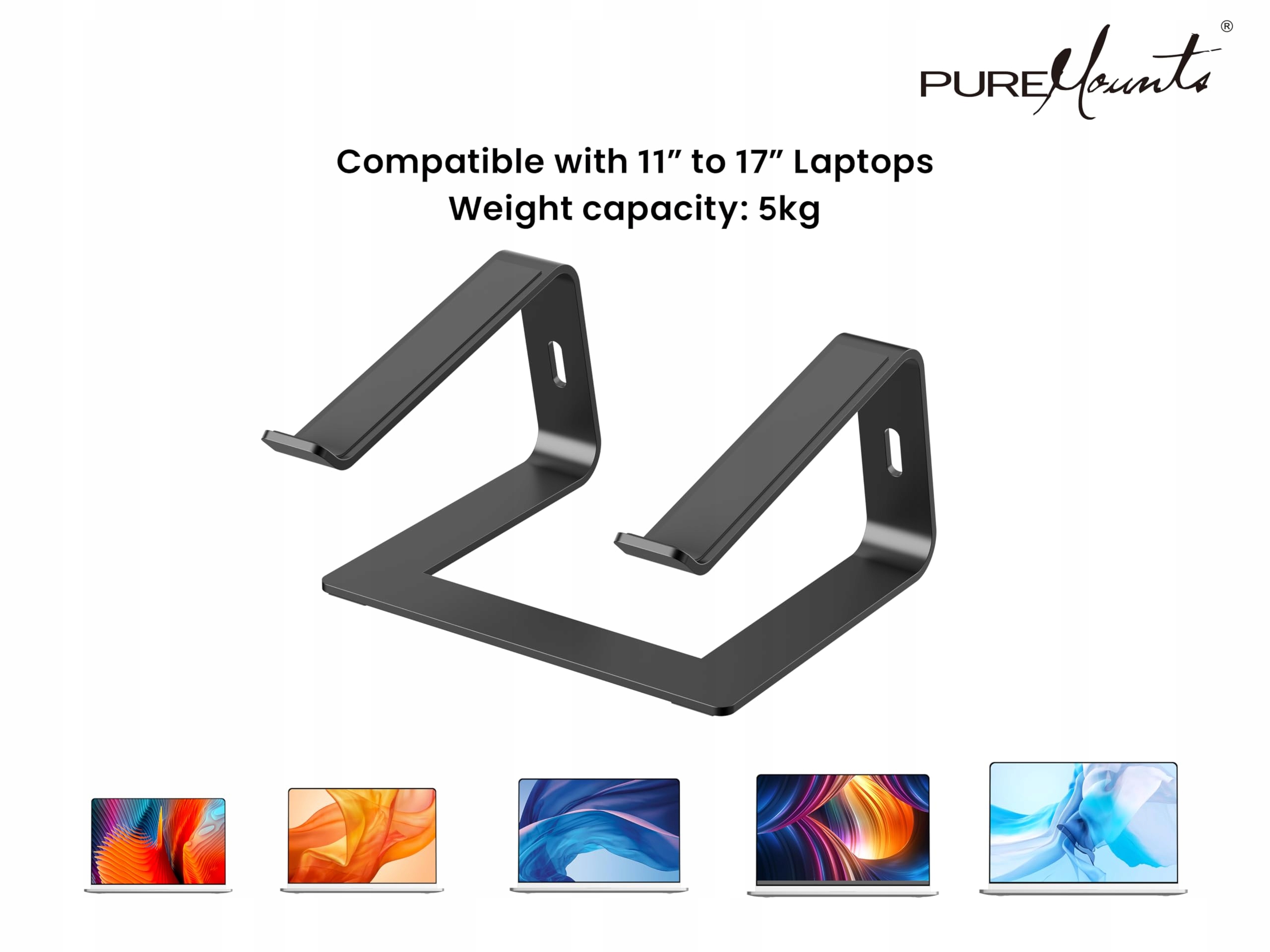 PUREMOUNTS Ergonomiczny Ultra-Cienki Aluminiowy Stojak Na Laptopa — miniatura 2