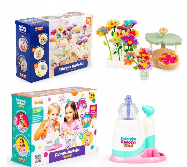 Dumel Fabryka Radości Zestaw 2w1 Kwiaty Balony Kreatywna Zabawa 3+