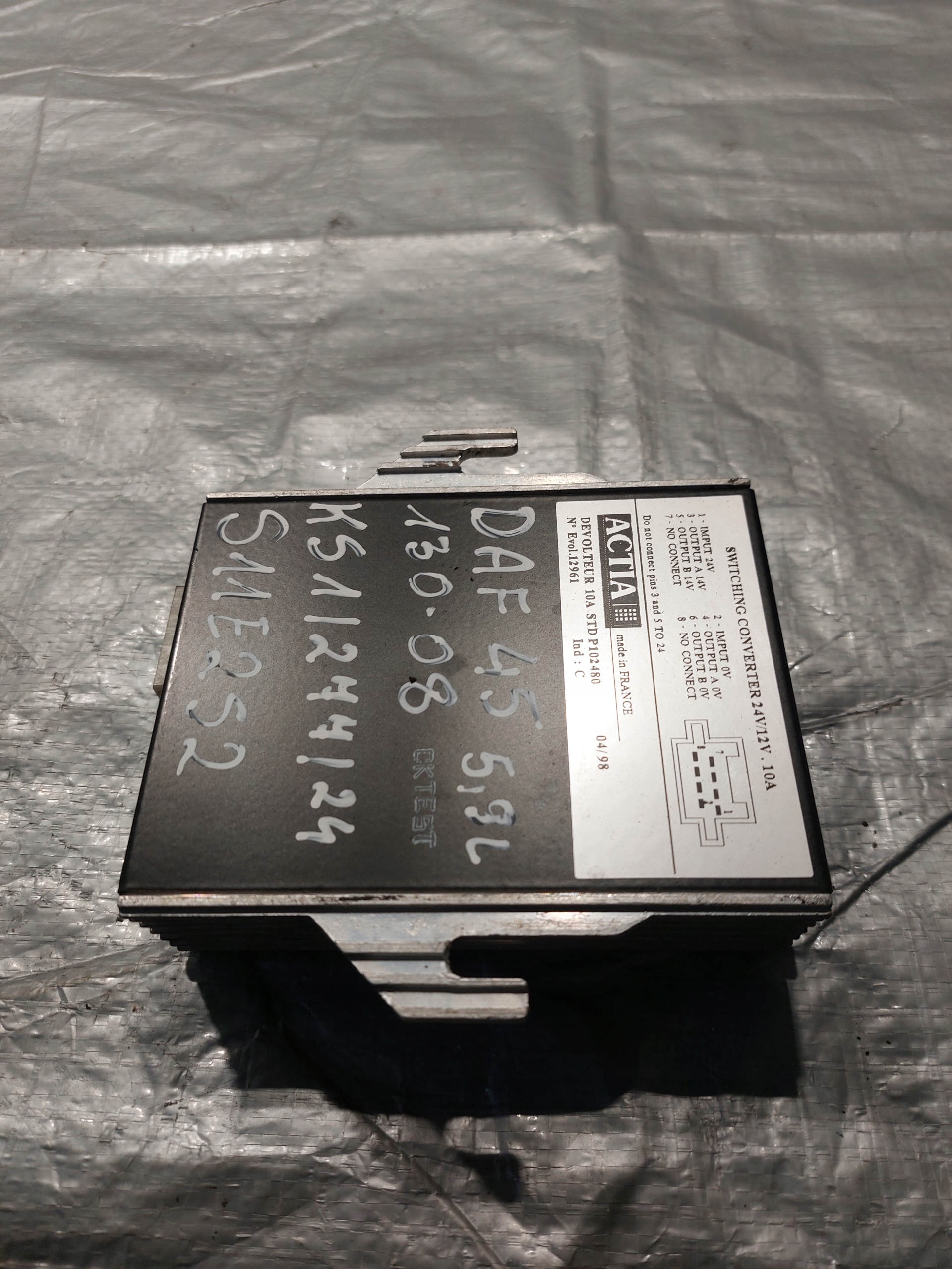 Centralina di tensione STD P102480 DAF 45 130-08