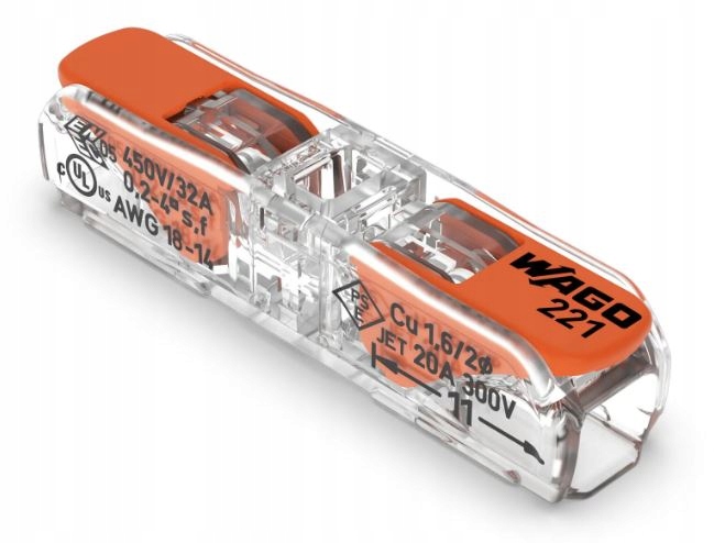 

Wago szybkozłączka przelotowa 2x0,2-4 mm2