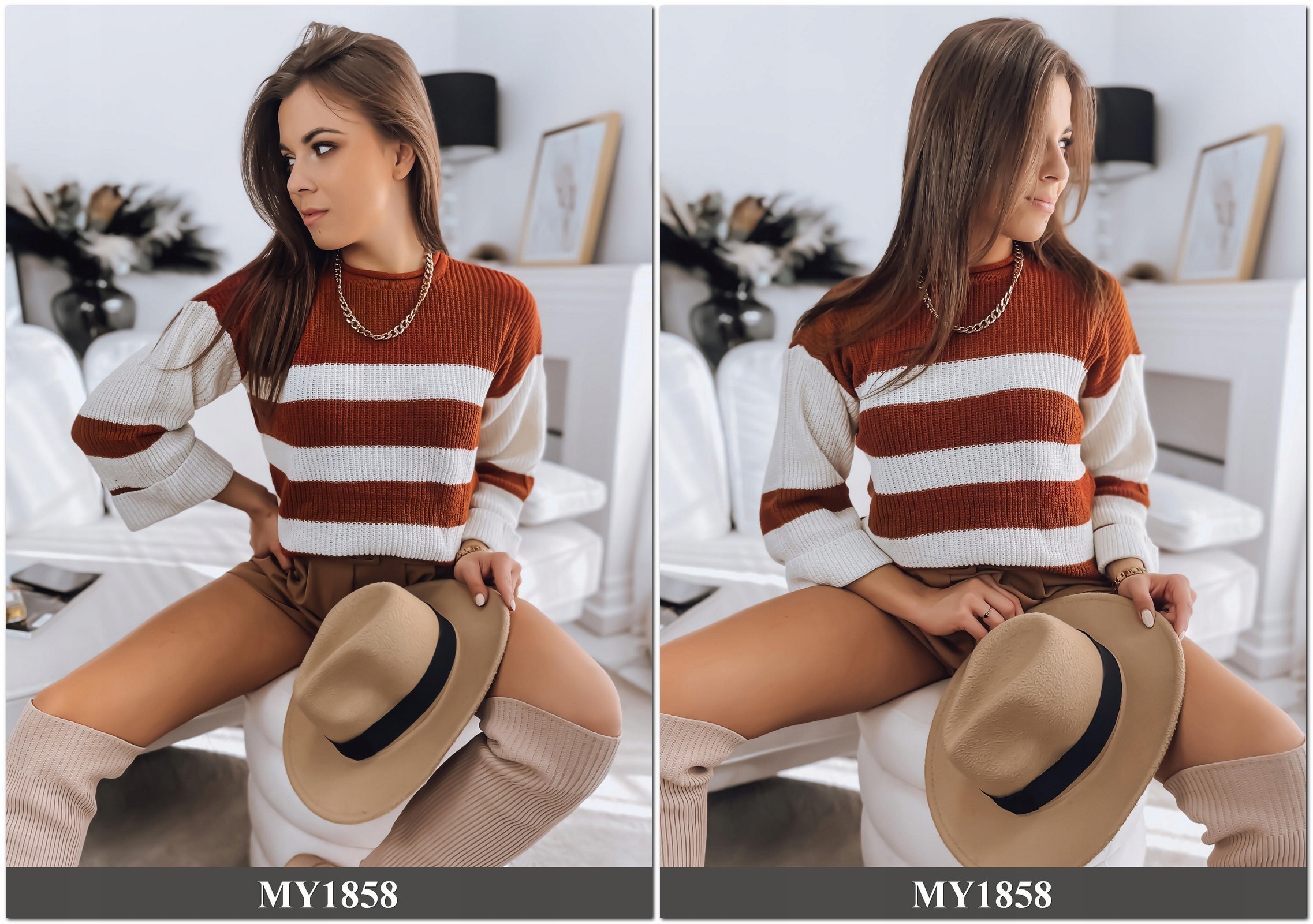 ŚLICZNY DAMSKI SWETER PÓŁGOLF KOLORY ox137 UNI Długość do pasa