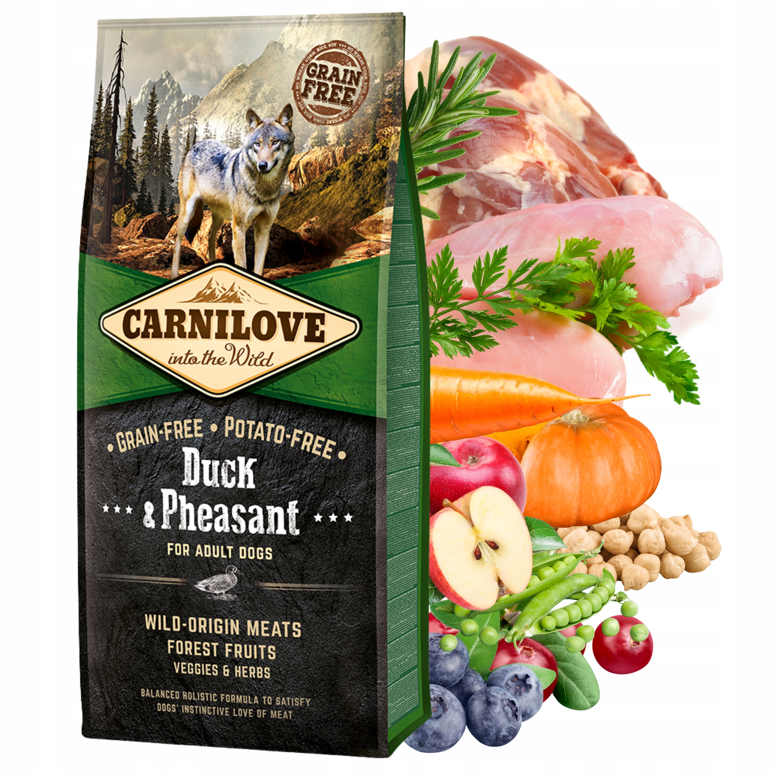 Levně Carnilove krmivo pro psy kachna bažant 12 kg bez obilovin