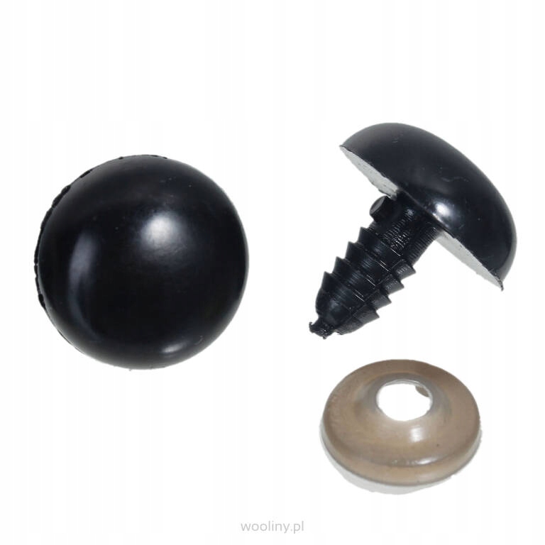 Bezpieczne oczy oczka czarne 14mm do maskotek