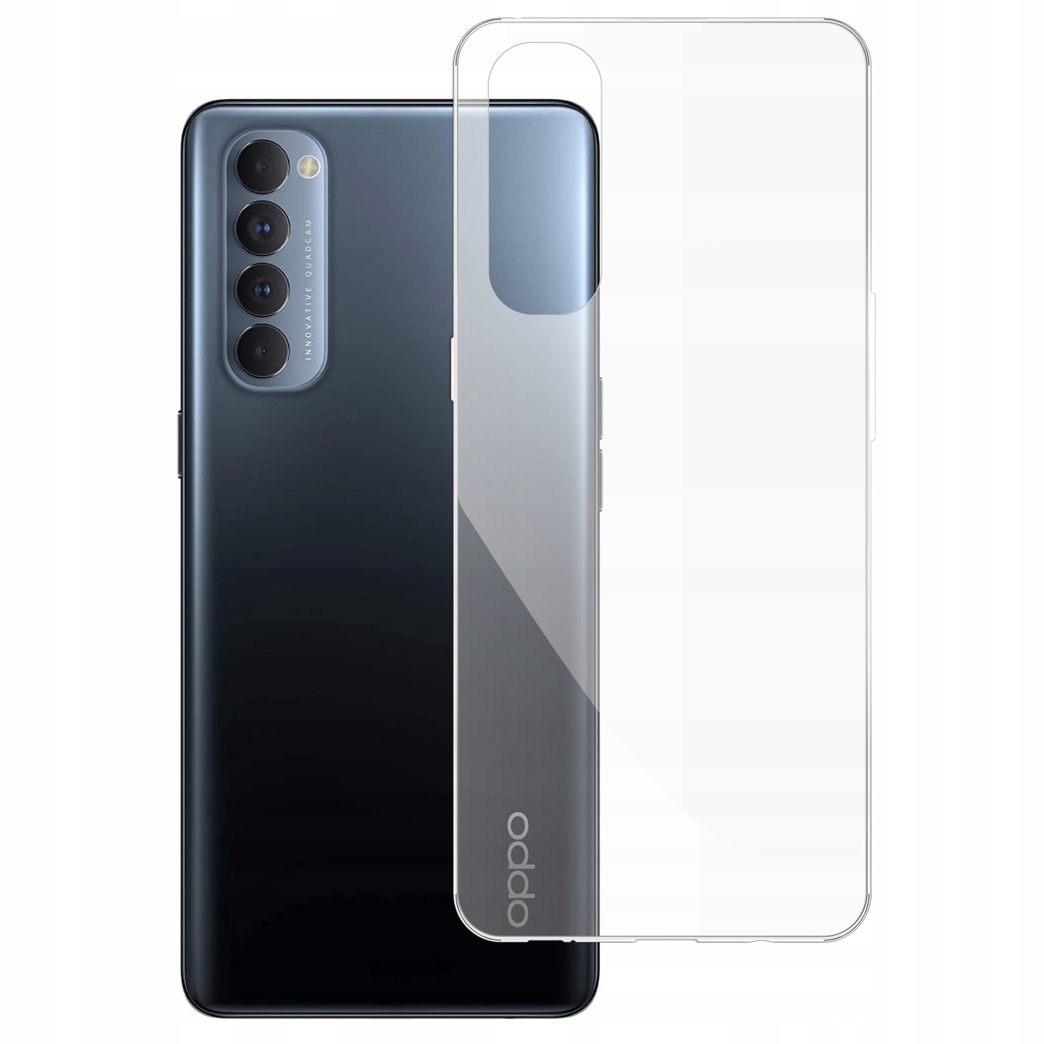 

Etui do Oppo Reno 4 Pro gumowe Slim Clear View