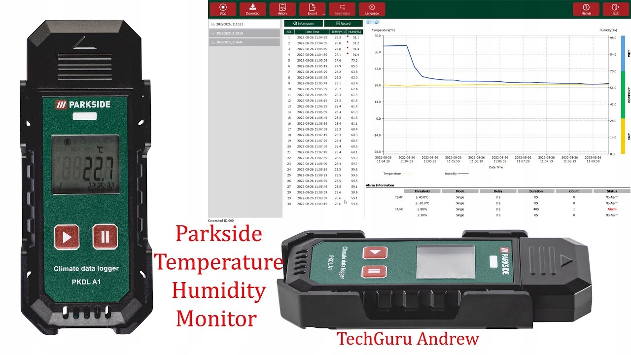 

Parkside rejestrator danych klimatycznych PKDLA1