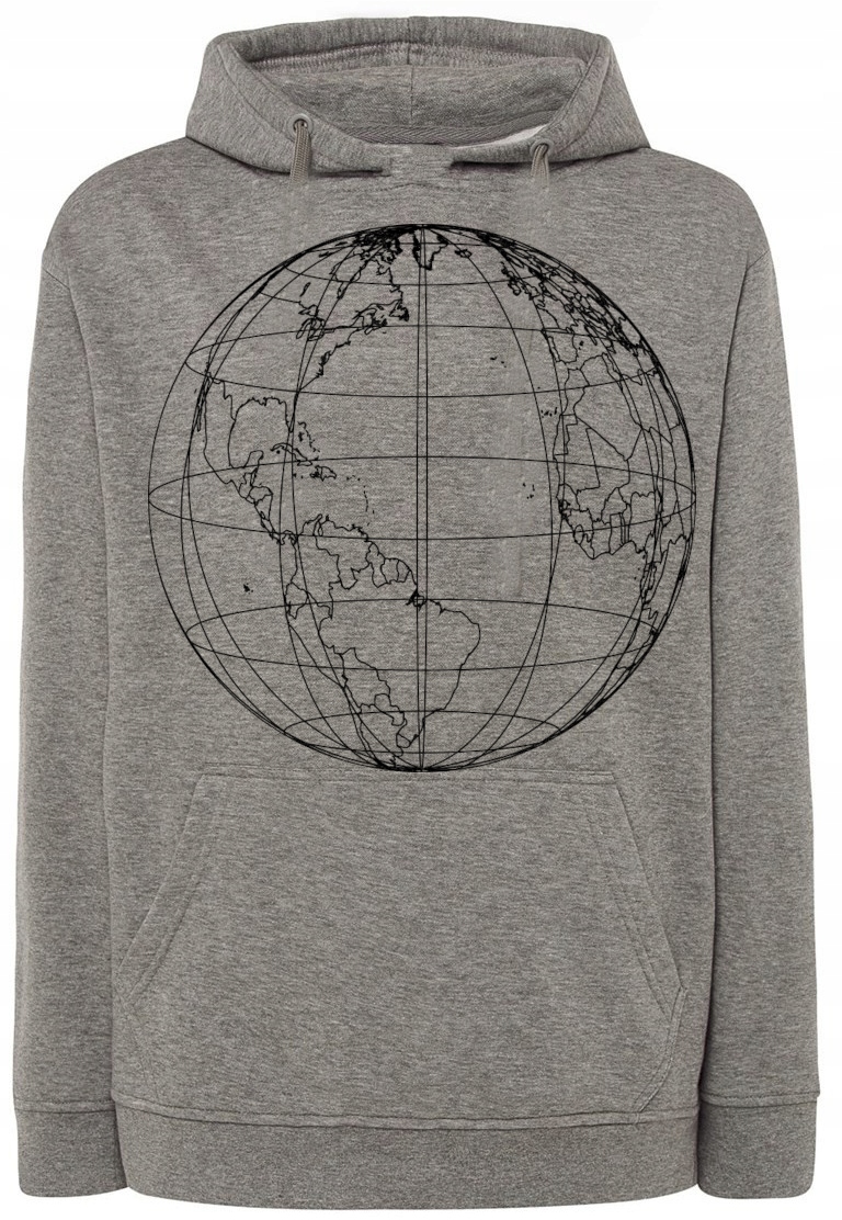 Mikina s kapucí, pěkný potisk Země vel. 3XL