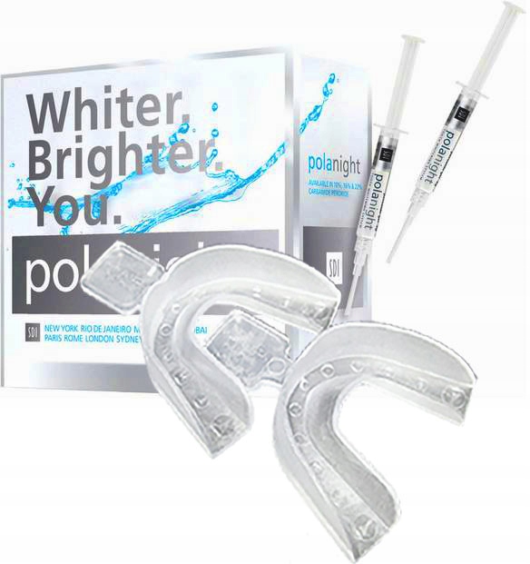 Żel Do Wybielania Zębów Polanight 2*16% +2NAKŁADKI