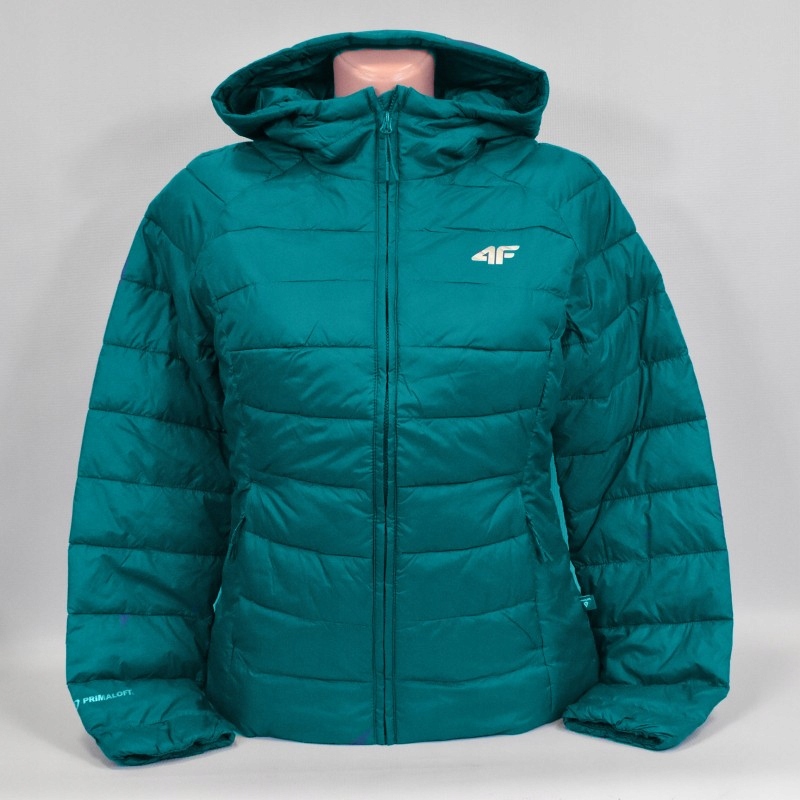 Dámská péřová bunda 4F Primaloft tyrkysová H4Z21-