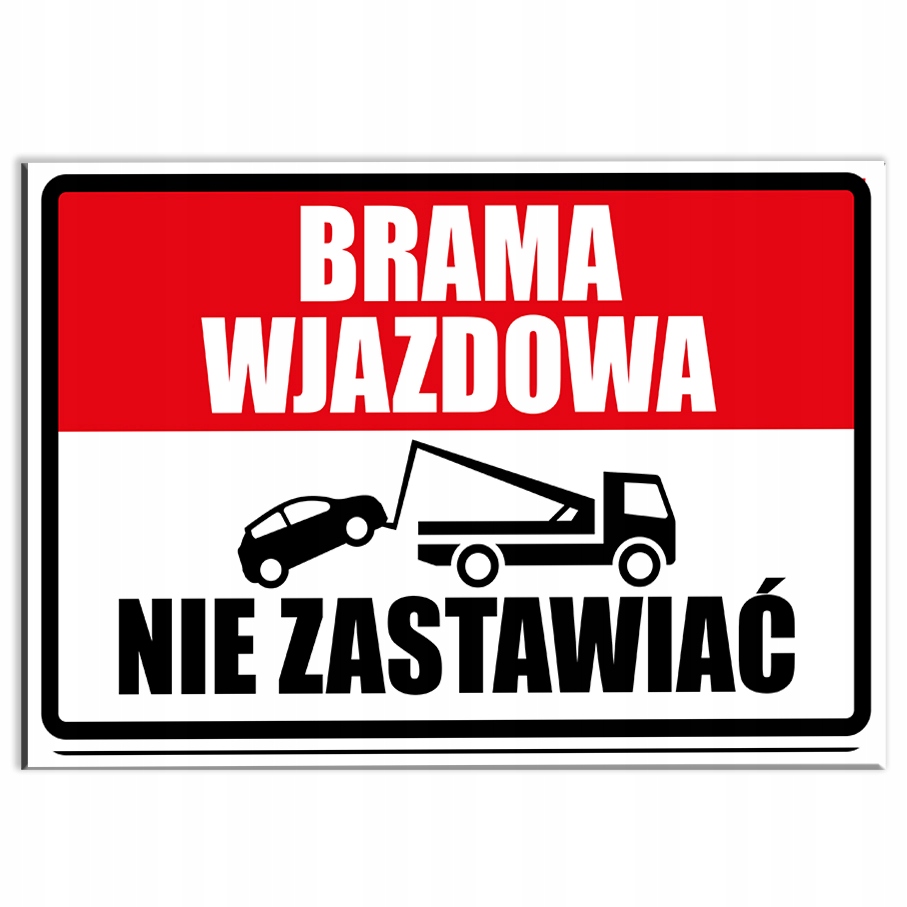 Tabliczka Informacyjna PCV 32x21 Brama Wjazdowa Wz
