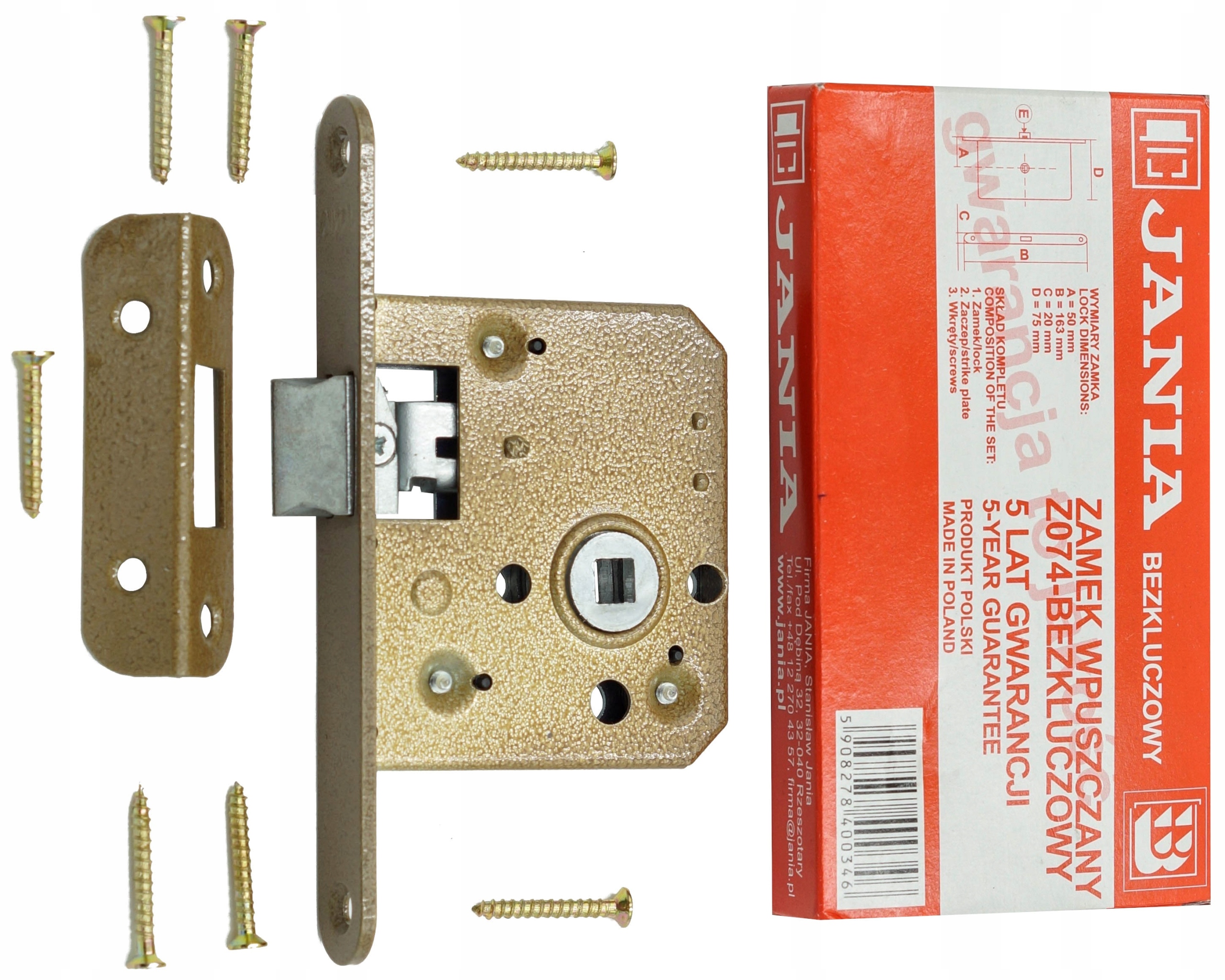 

Zamek Wpuszczany Do Drzwi Bezkluczowy Na Klamkę