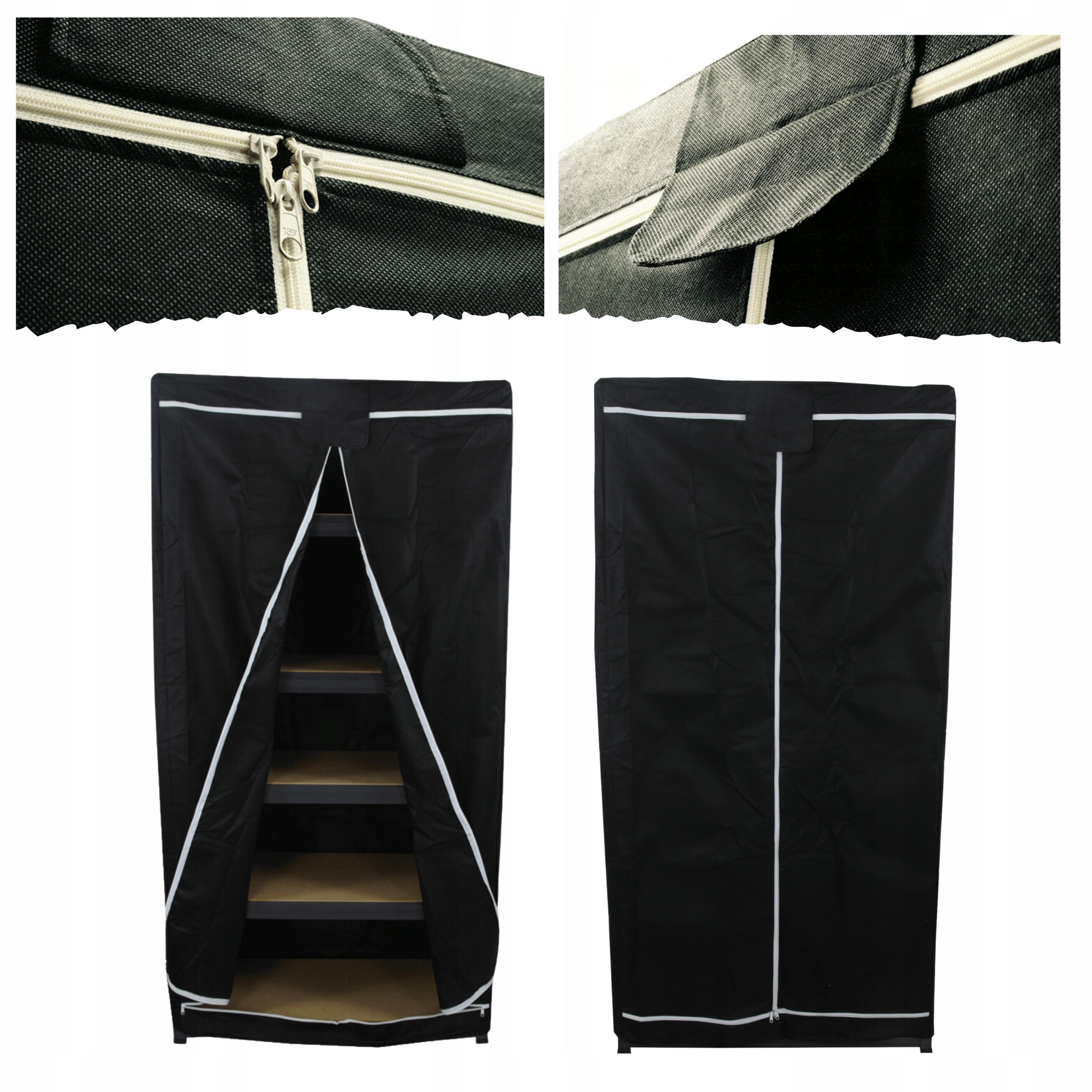 Ochranný obal na regál 213X100X60cm pouzdro na stojan Černé Trvanlivé