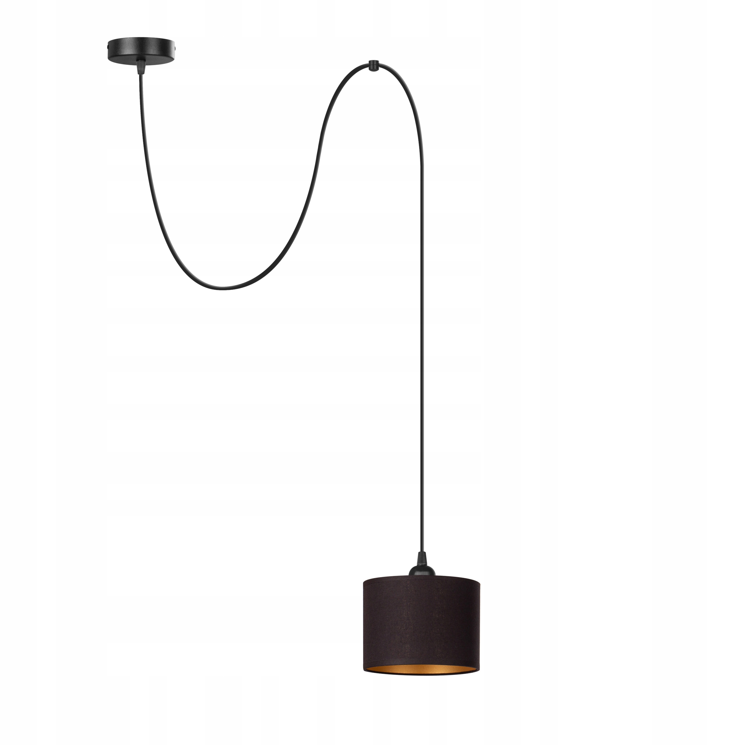 

Lampa Wisząca Pająk Pojedynczy Abażur Tkanina Led