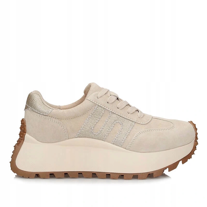 Dámské tenisky Filippo DP7511/26 Be béžové na platformě, šněrovací