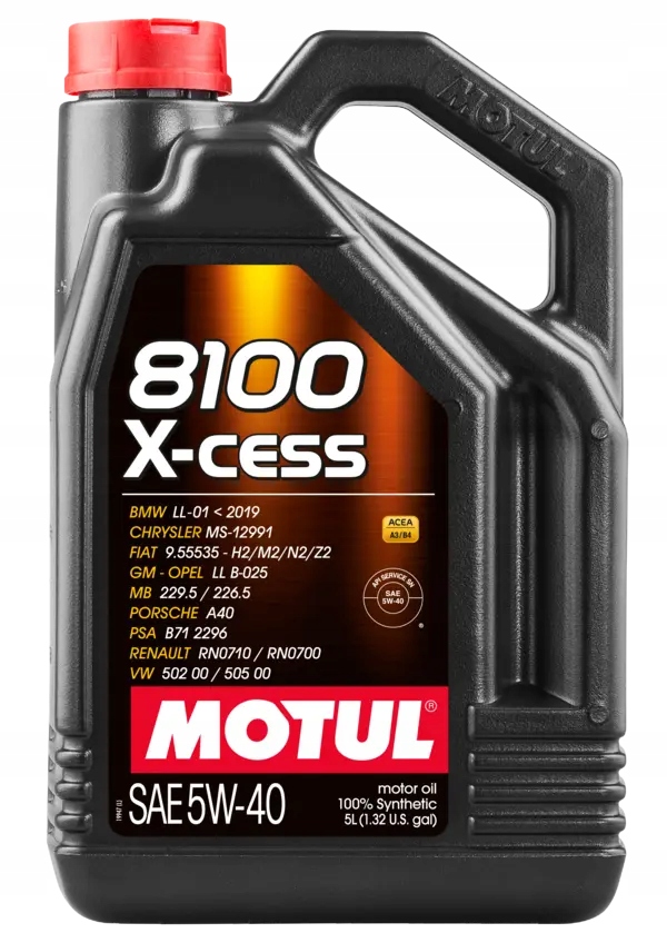 Olej Motul 5W-40 5L X-cess 8100 Sn/cf A3/B4