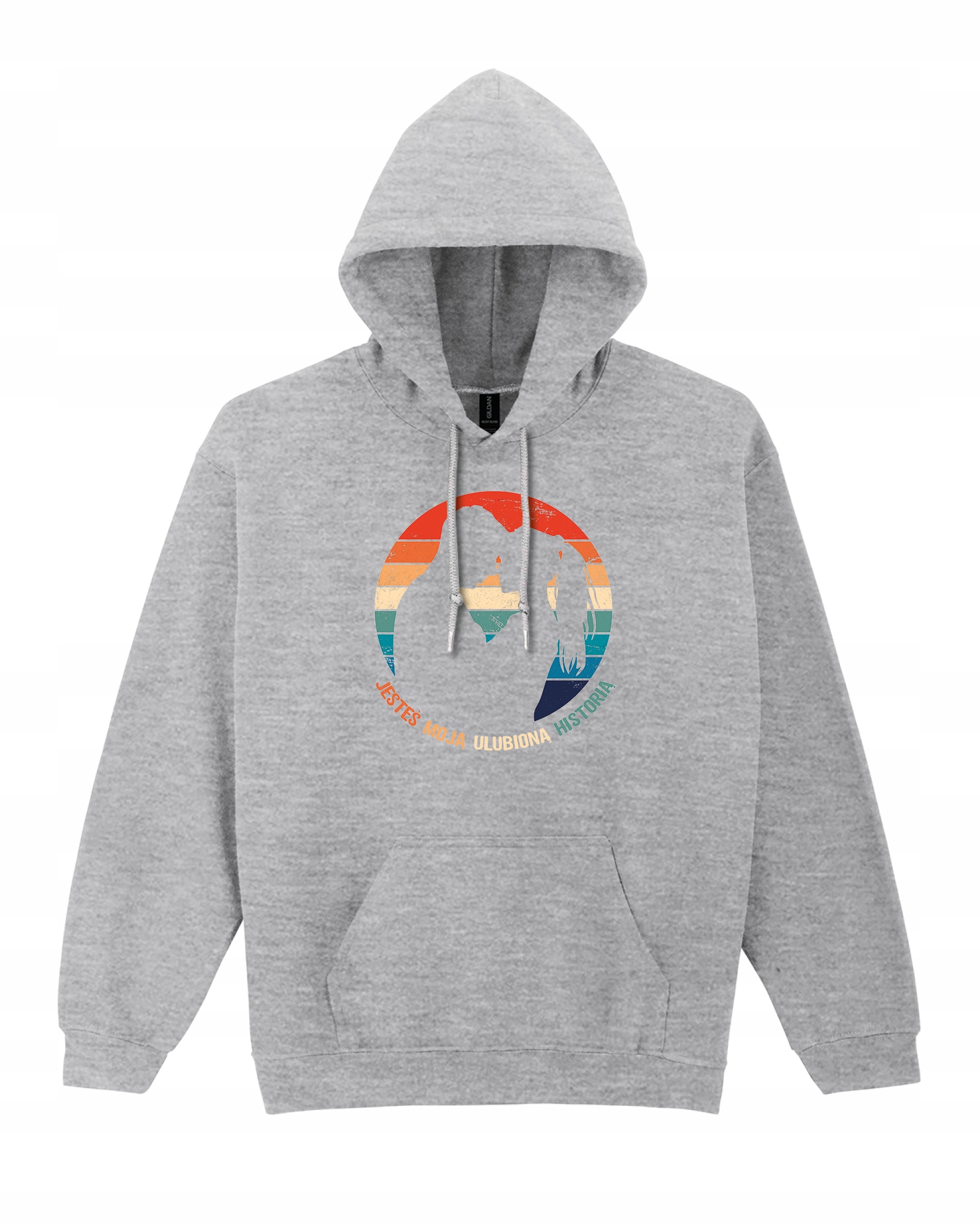 Mikina You are my favourite story s potiskem Mikina šedá velikost L