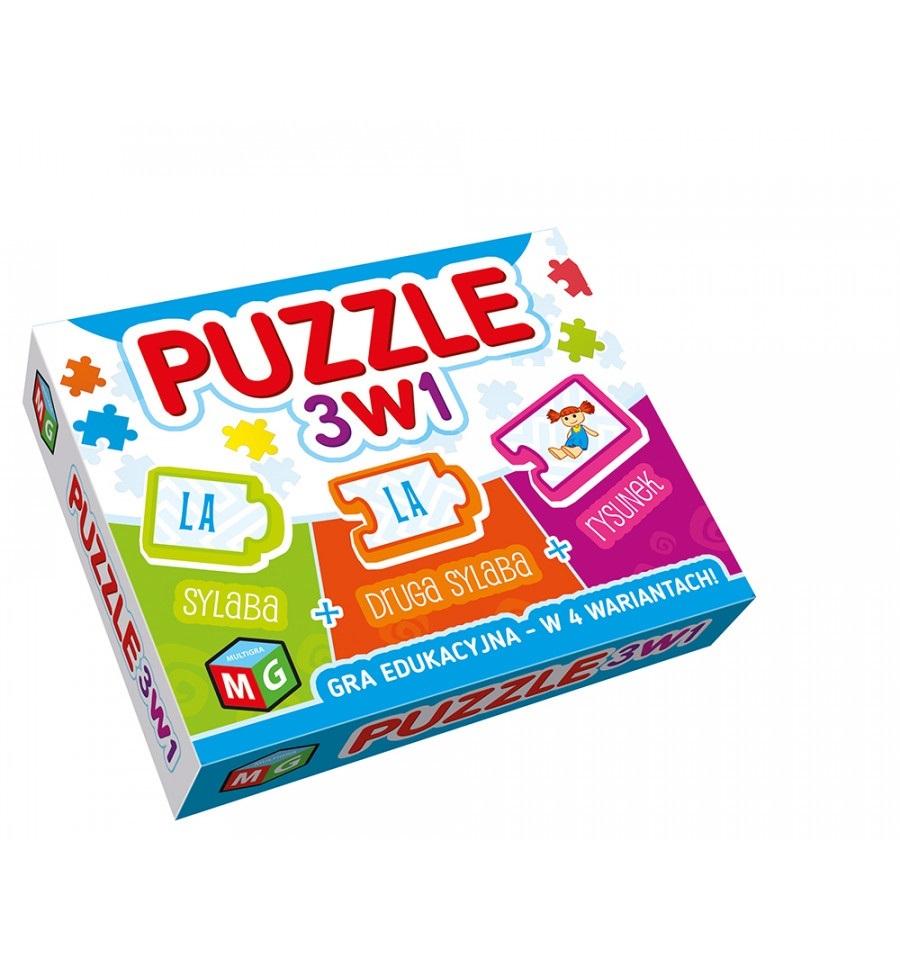 Puzzle 3w1 Gra Planszowa Dla Dzieci 3 Latka Układanka Puzle Dla Dziecka Set