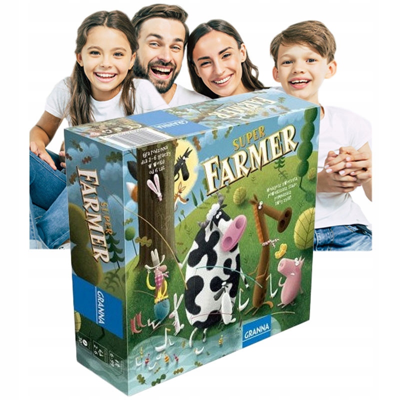Superfarmer Familijna Gra Dziecięca Wciągająca Rozgrywka dla Rodzinki Extra