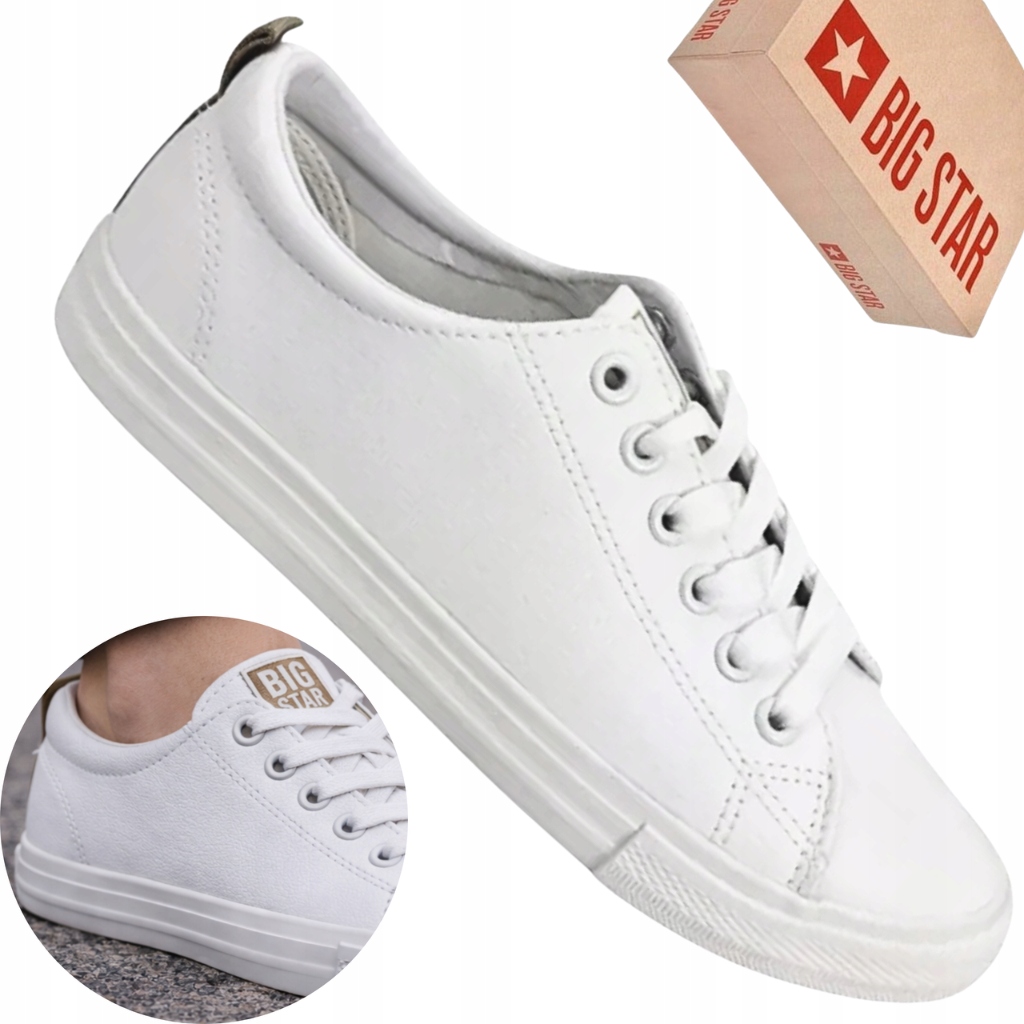 Trampki damskie Big Star TT274001 białe sneakersy casual