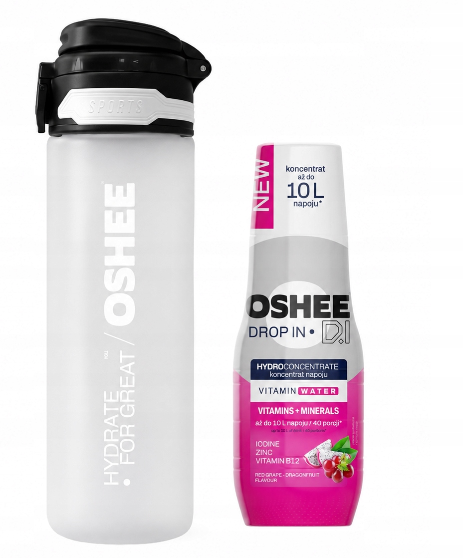 Láhev Láhev Na Pití Tritan Oshee Drop In 650 ml bez Bpa lehká Sirup Koncentrát