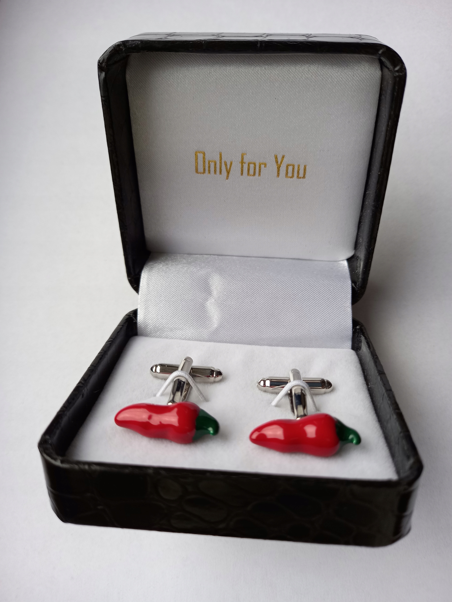 Manžetové knoflíčky červená Paprička