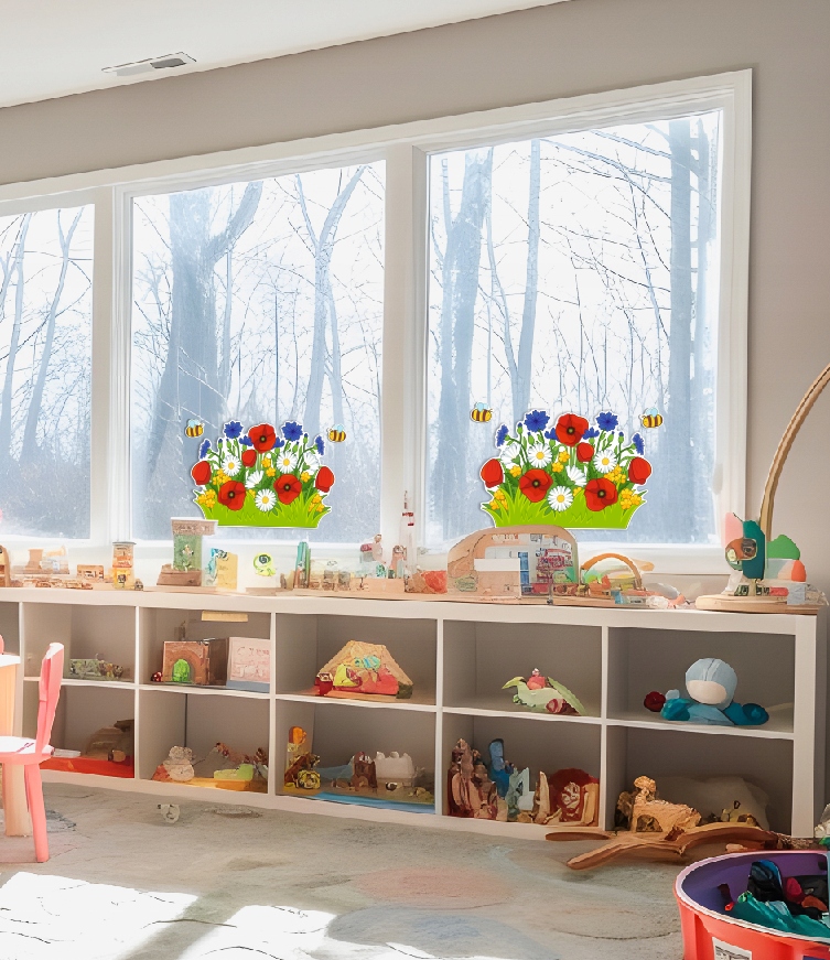 Dekoracja letnia na okna LETNIA ŁĄKA LATO (~A3, dwustronna) Bohater brak