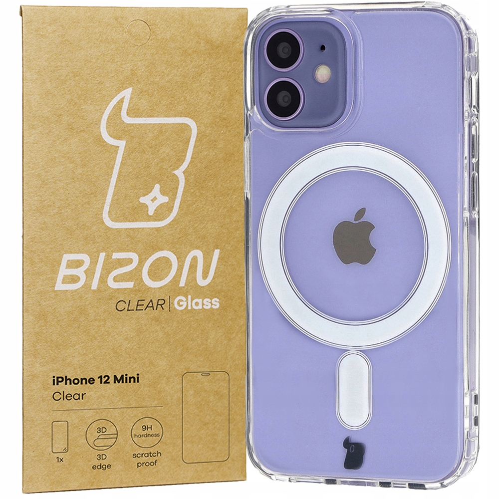 

Etui szkło do iPhone 12 Mini, Bizon, MagSafe