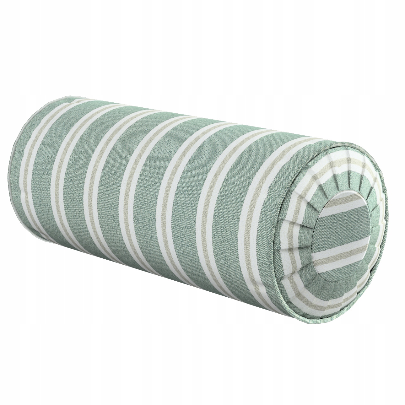 Polštář váleček s záložkami Ø20 x 50 cm zelený