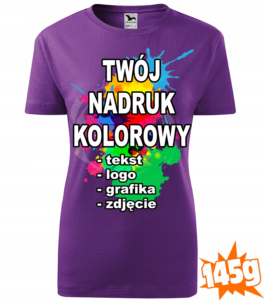 

Koszulka Z Własnym Nadrukiem zdjęcie damska M 64