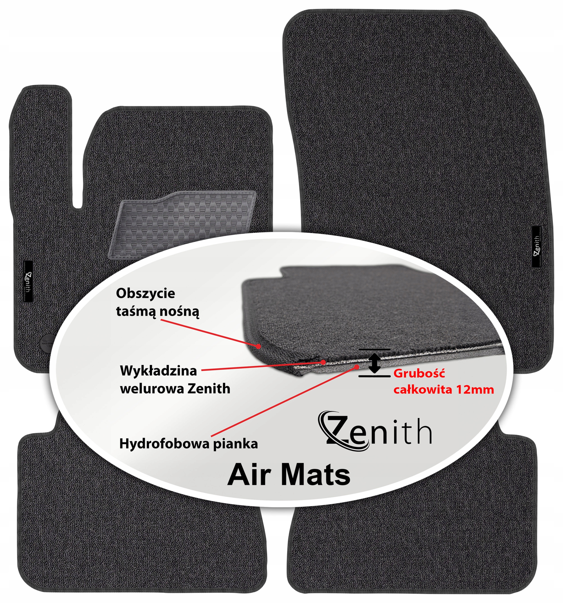 Opel e-Corsa 2020 – Velúrové koberčeky do auta Zenith Air Mats