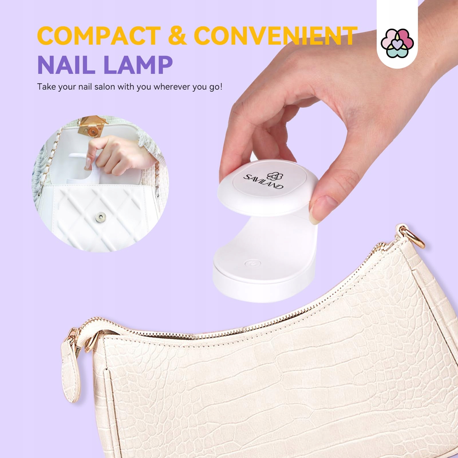 SAVILAND Mini Lampa UV LED 16W Do Paznokci Żelowych i Nail Art — miniatura 3