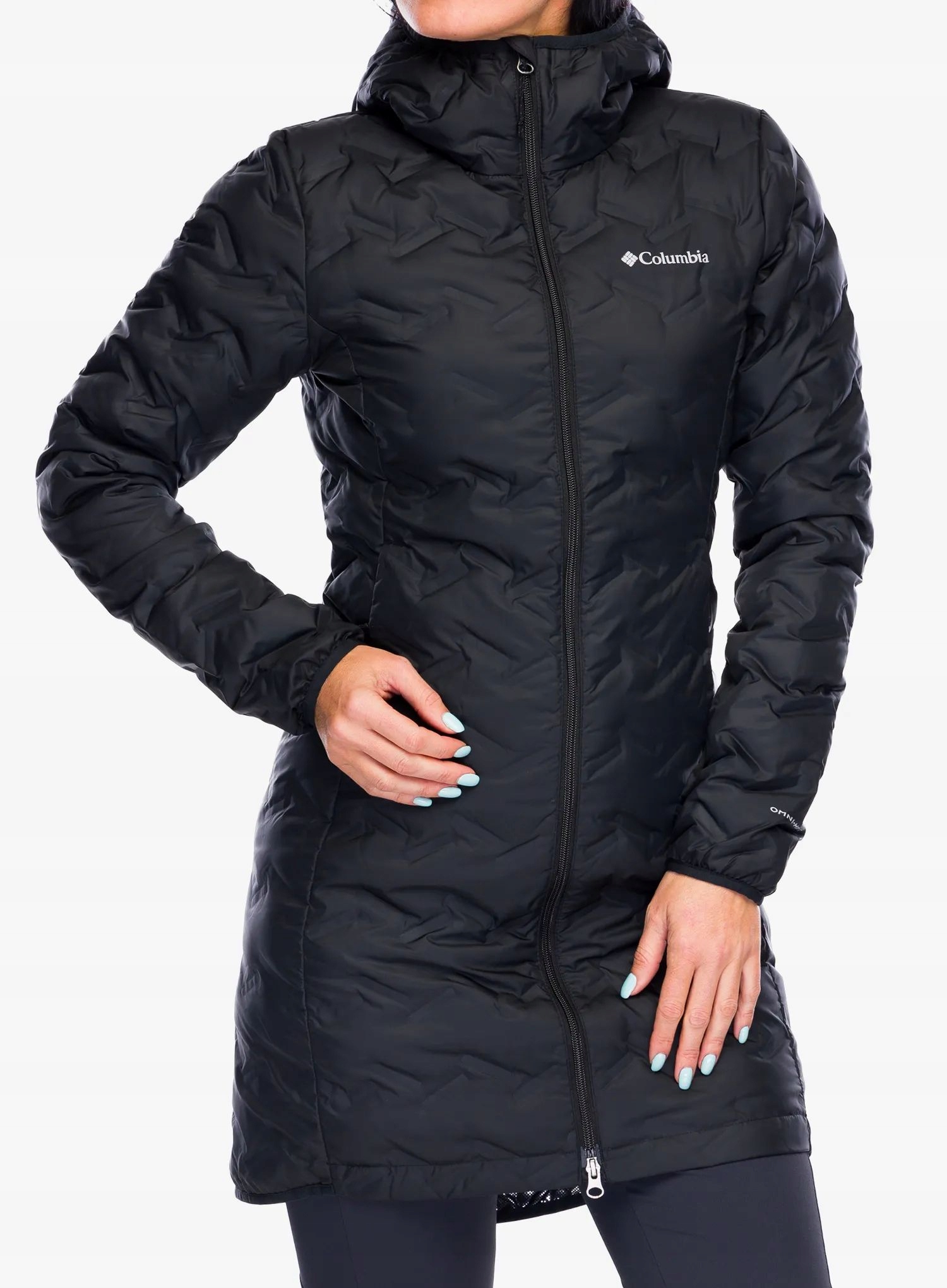 Dámská péřová bunda Columbia Delta Ridge II Long Down Jacket černá Xs