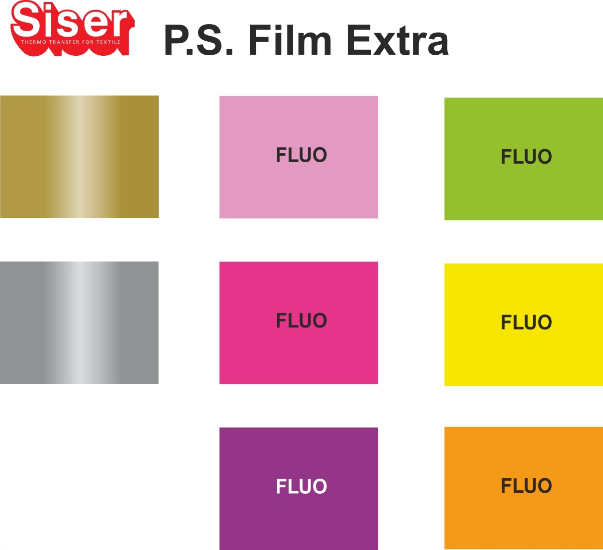 

Folia Flex Siser P.s Film Extra 100x50cm Gold Fluo