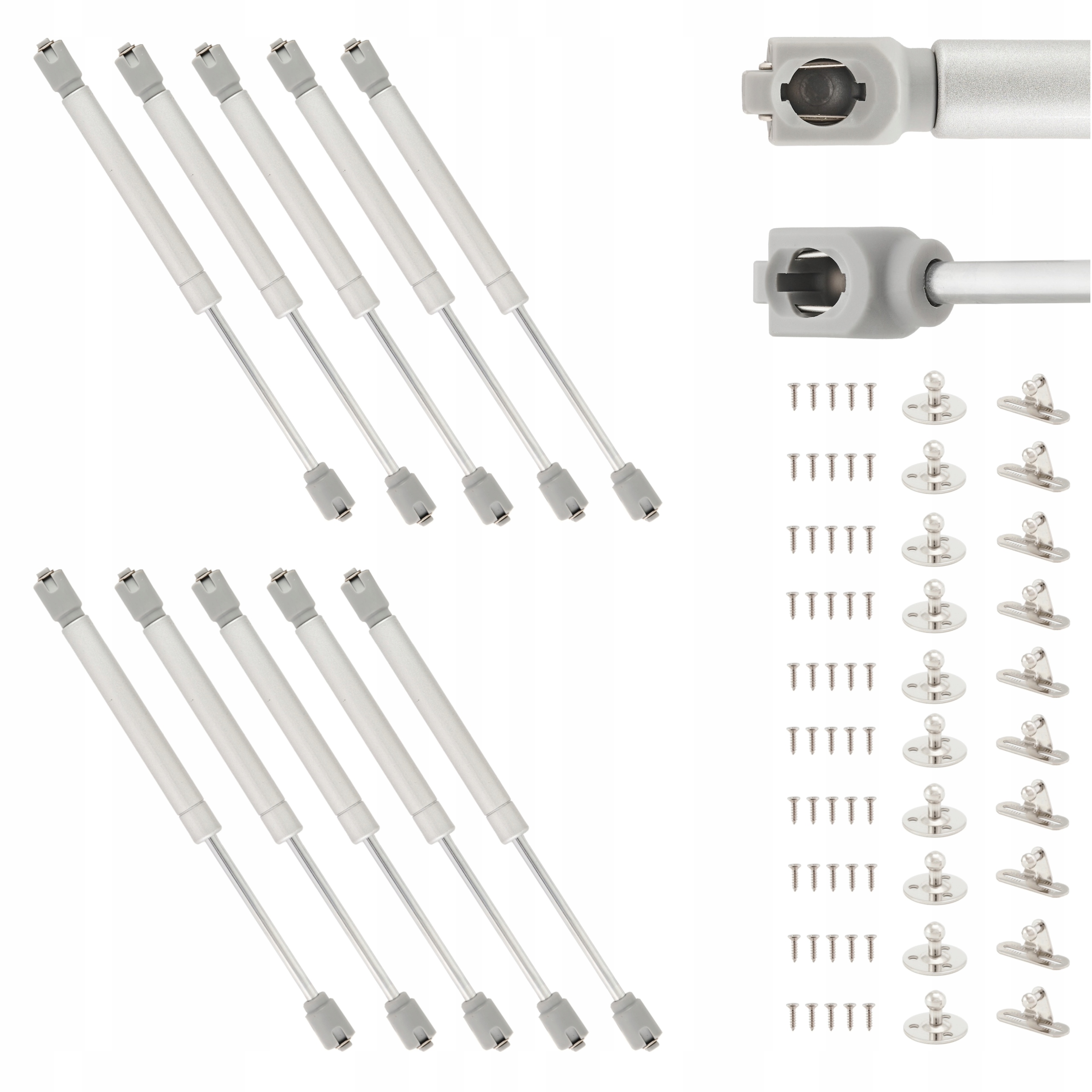 10 x Silný Plynový Píst Pohon Pro Přední Části 200N Vruty Akcesoria