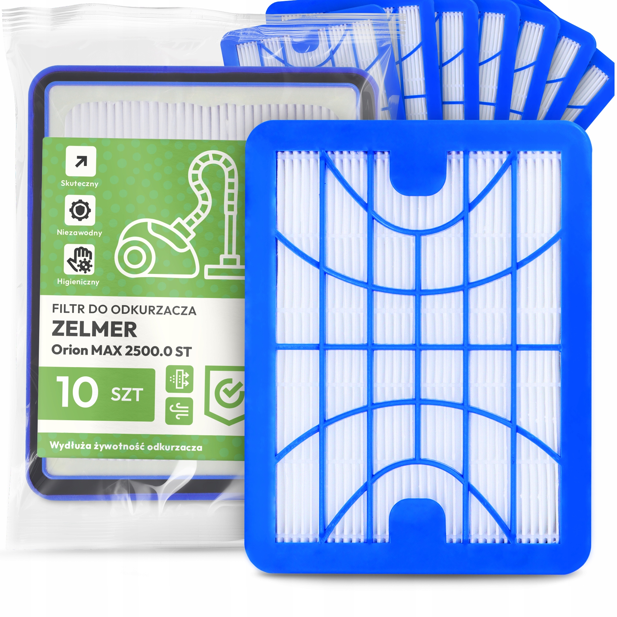 10 x Vzduchový Filtr Pro Vysavač Zelmer Orion Max 2500.0 St Hepa H13 Em-w