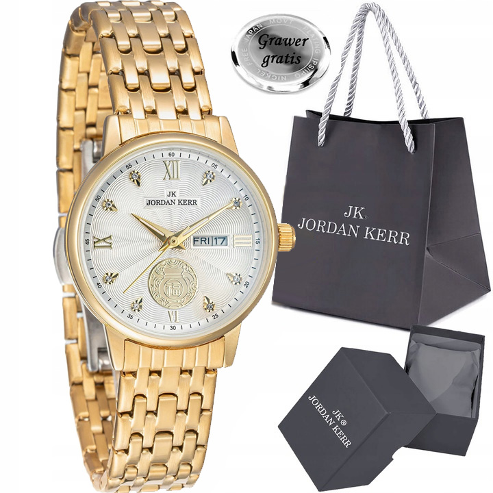 Dámské hodinky Jordan Kerr S Datem, Ozdobný Ciferník Krabička