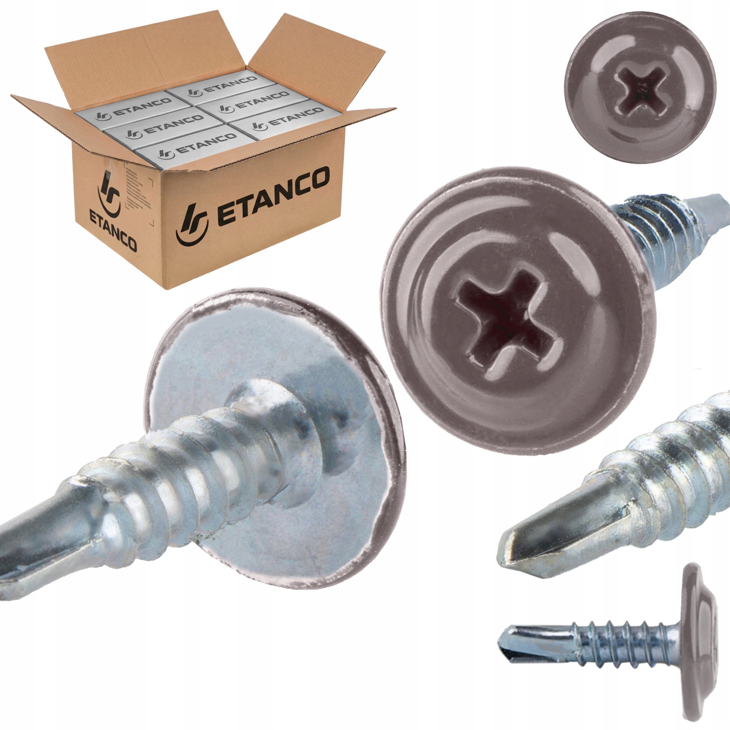 Samovrtné podložky 4,2 x 16 mm Ral 9007 2000 ks Etanco Gm-b