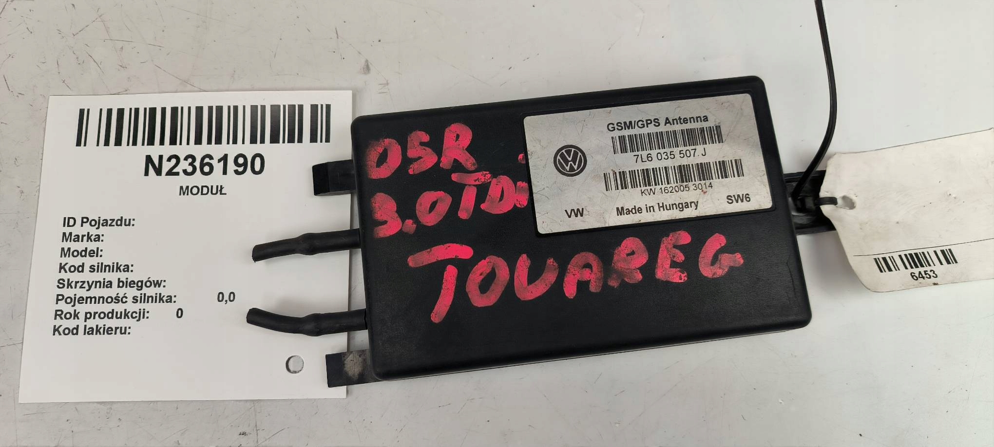 modulo GPS 7L6035507J VOLKSWAGEN TOUAREG