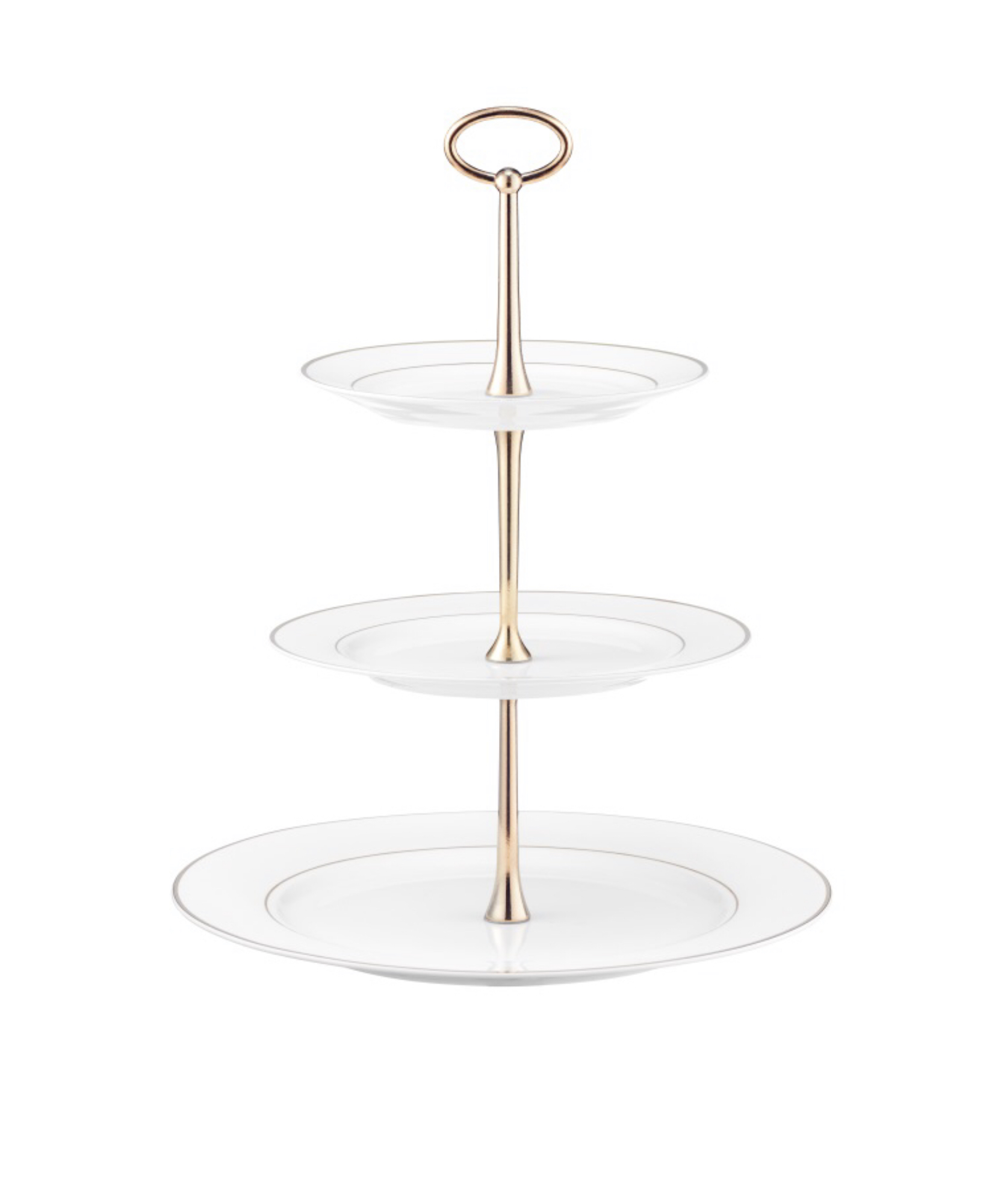 PATERA NA CIASTO 3 POZIOMOWA AMBITION BIAŁA 27 CM