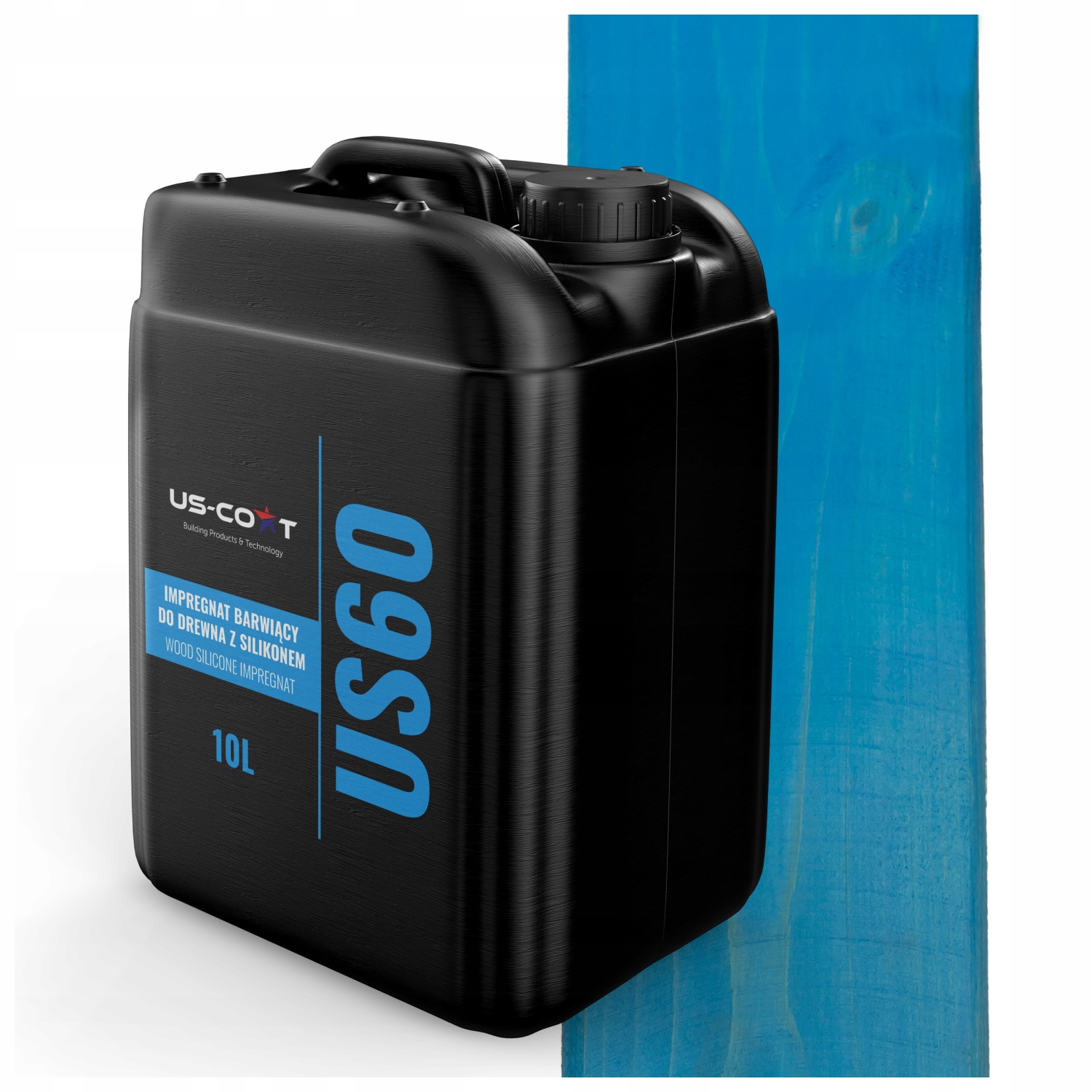 Barvící Impregnat Na Dřevo Se Silikonem 2v1 Altán Desky Barva Světle Modrá 10L