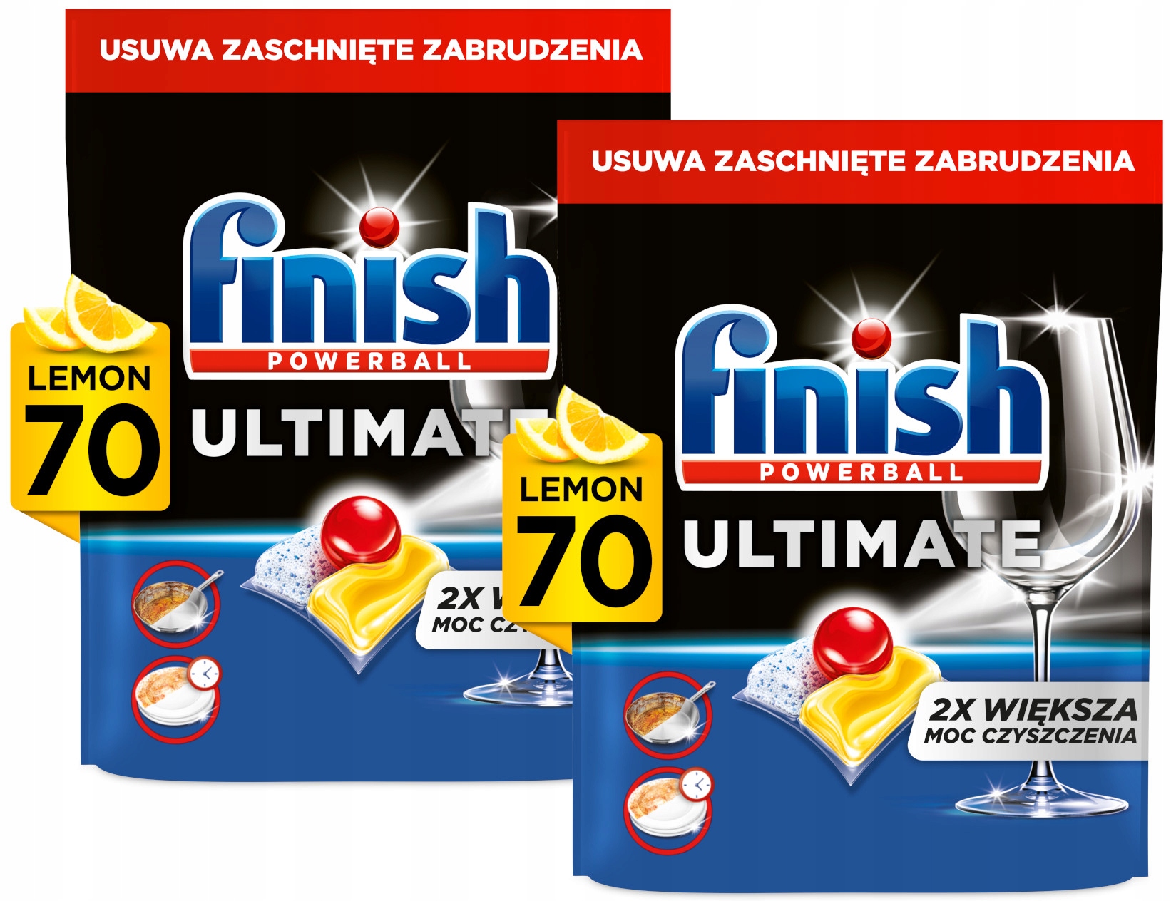 Levně Finish Kapsle do myčky nádobí Ultimate Powerball All in 1 lemon 140 kusů