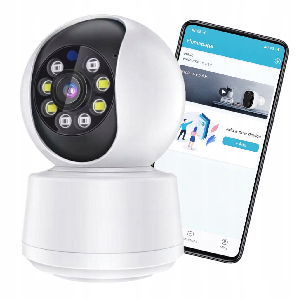 Kamera Ip 6MP Zoom Vnitřní Otočná Wifi Alarm Detekce Uhd Smart