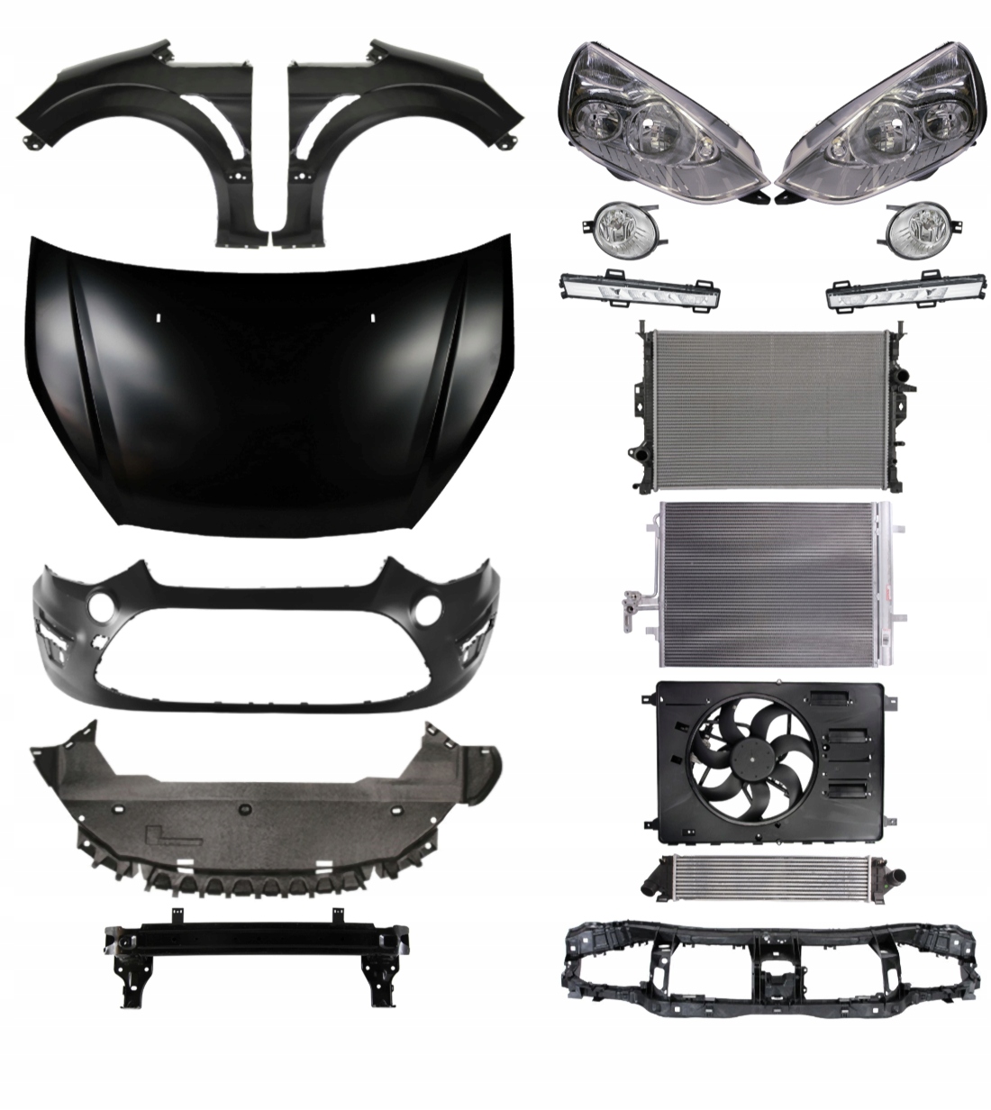 Ford S-Max 10-15 Zderzak Pas Maska Błotnik ZESTAW CZĘŚCI