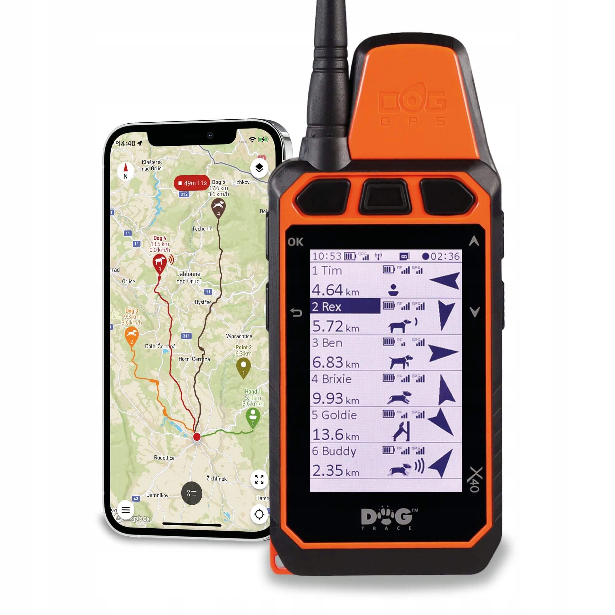 Přijímač Dogtrace Dog Gps X40
