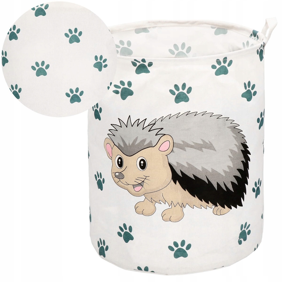 KOSZ NA PRANIE ZABAWKI BARYŁKA WOREK POJEMNY POJEMNIK SKŁADANY ORGANIZER Pojemność 63 l