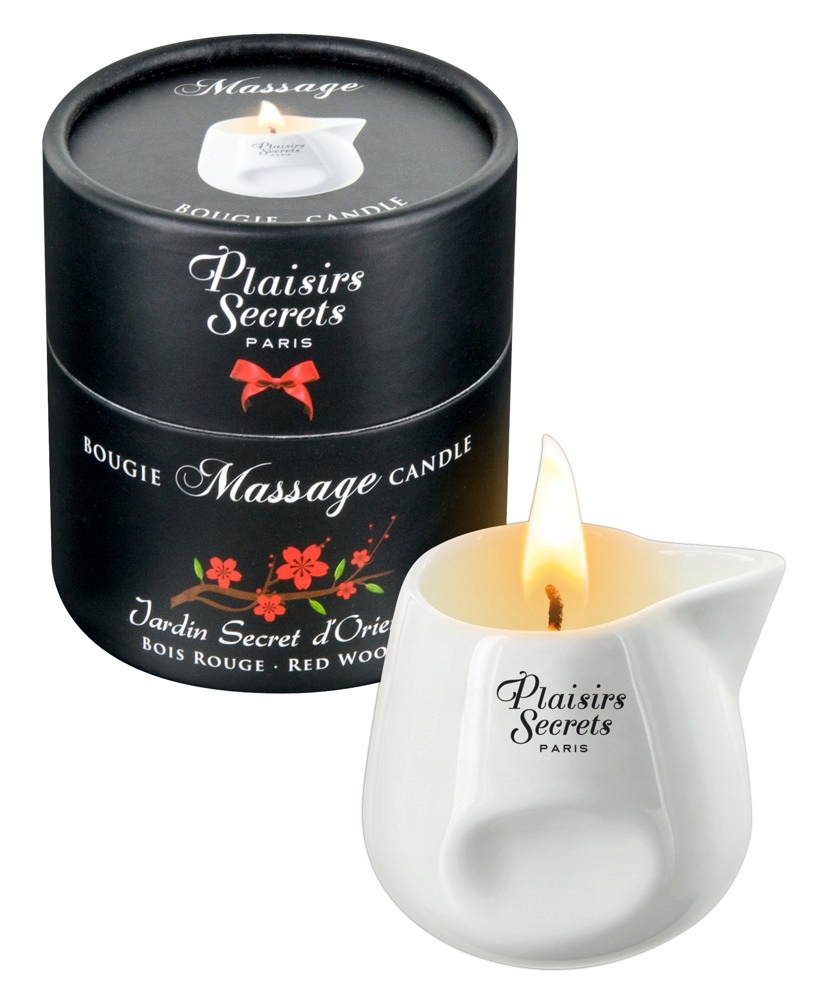 Masážní Svíčka Plaisirs Secrets Red Wood 80 ML