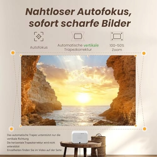JBL Projektor LED 1080P WiFi6 Bluetooth 5.1 Autofokus Dla TV Stick — miniatura 4