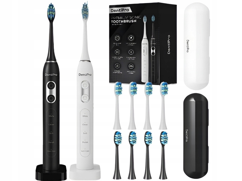 Zestaw szczoteczek sonicznych Alpha DentiPro (2 szt.)