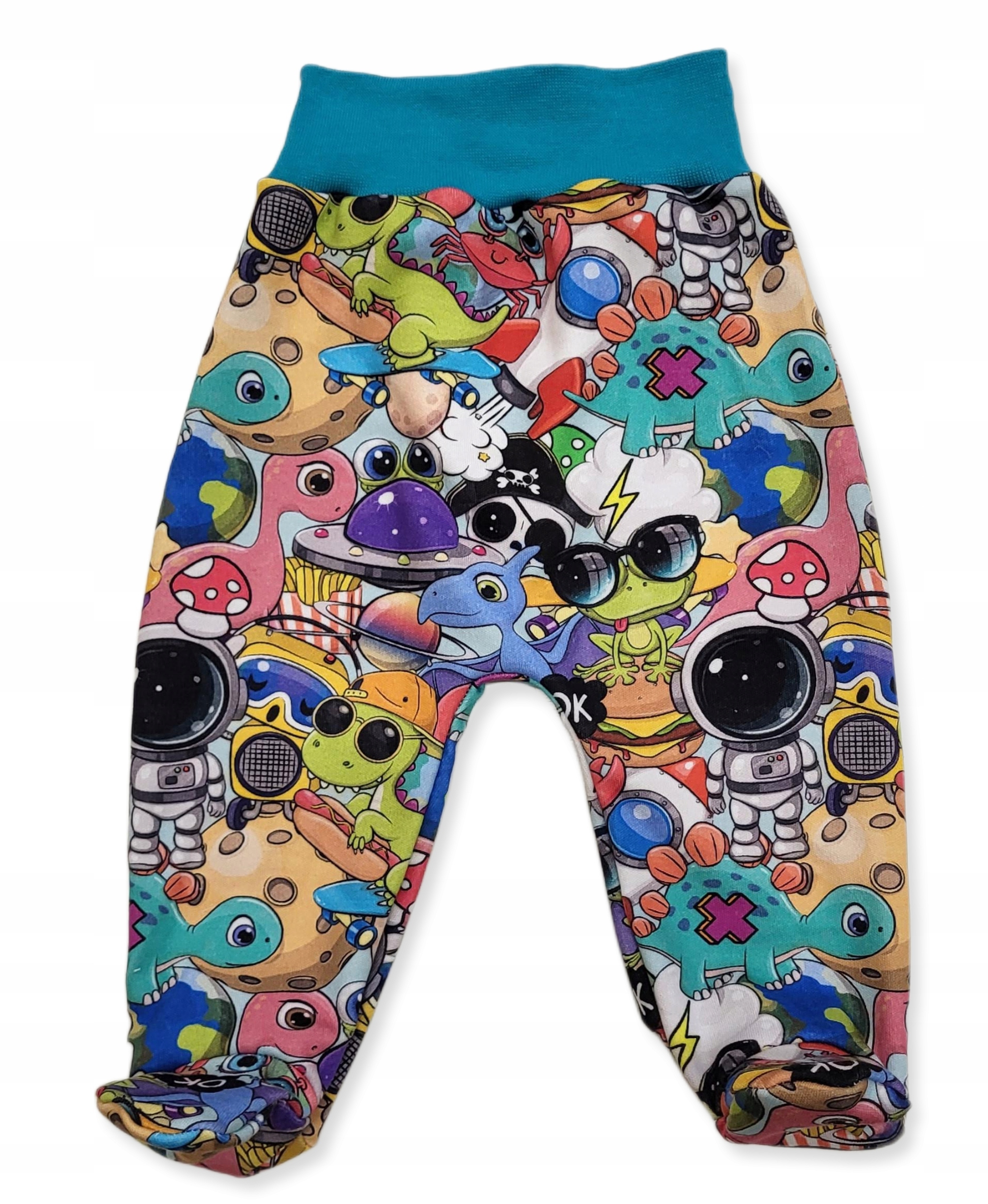 PÓŁŚPIOCHY 74 spodenki BEZUCISKOWE niemowlęce od PRODUCENTA KOLOROWE